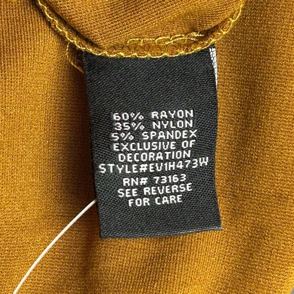 Mod X Womens 3X Mustard Belted Button Up Stretchy Jumpsuit - Picture 16 of 16